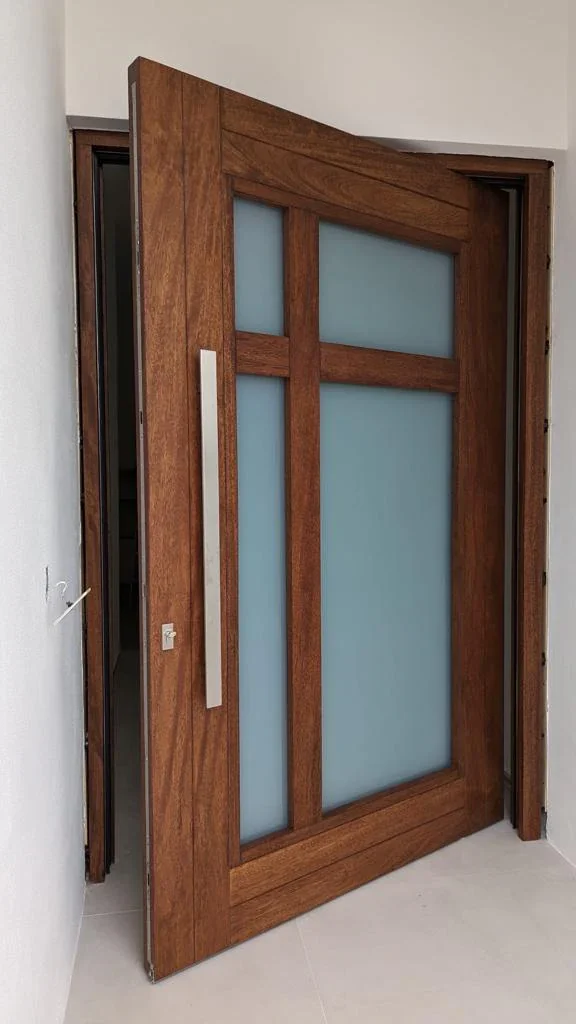Glass & Wood Pivot Door