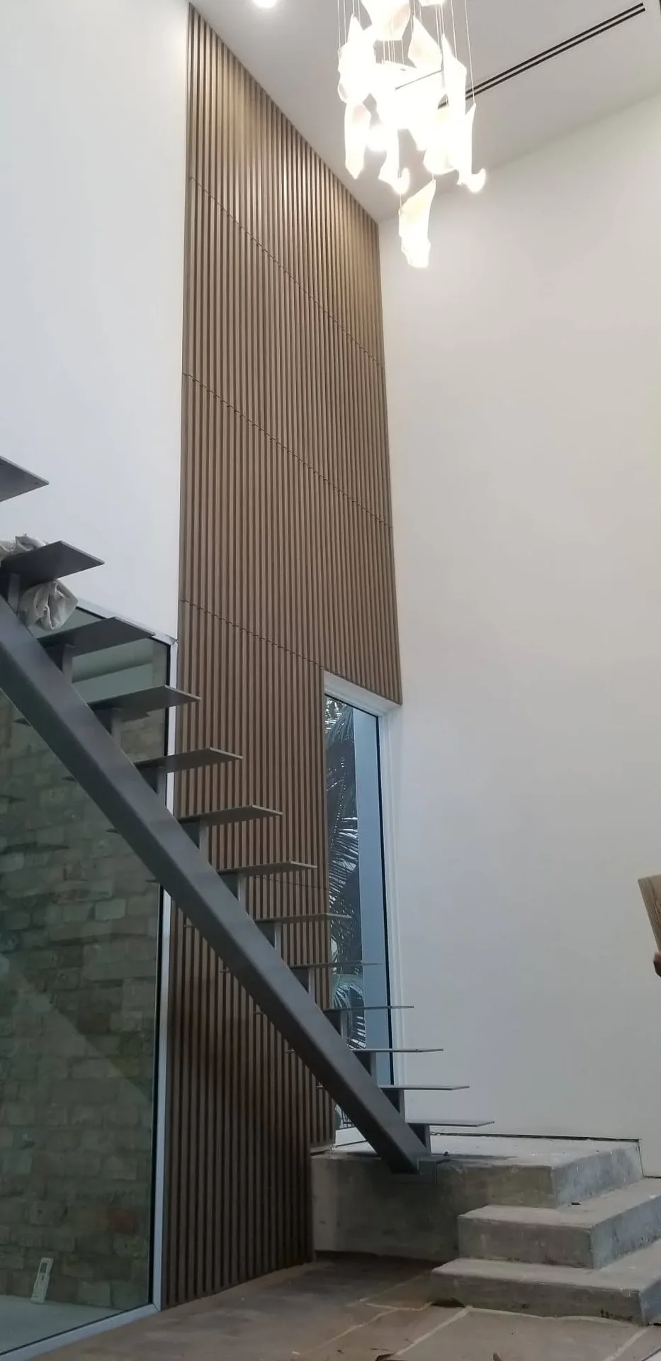 Tall wall paneling install
